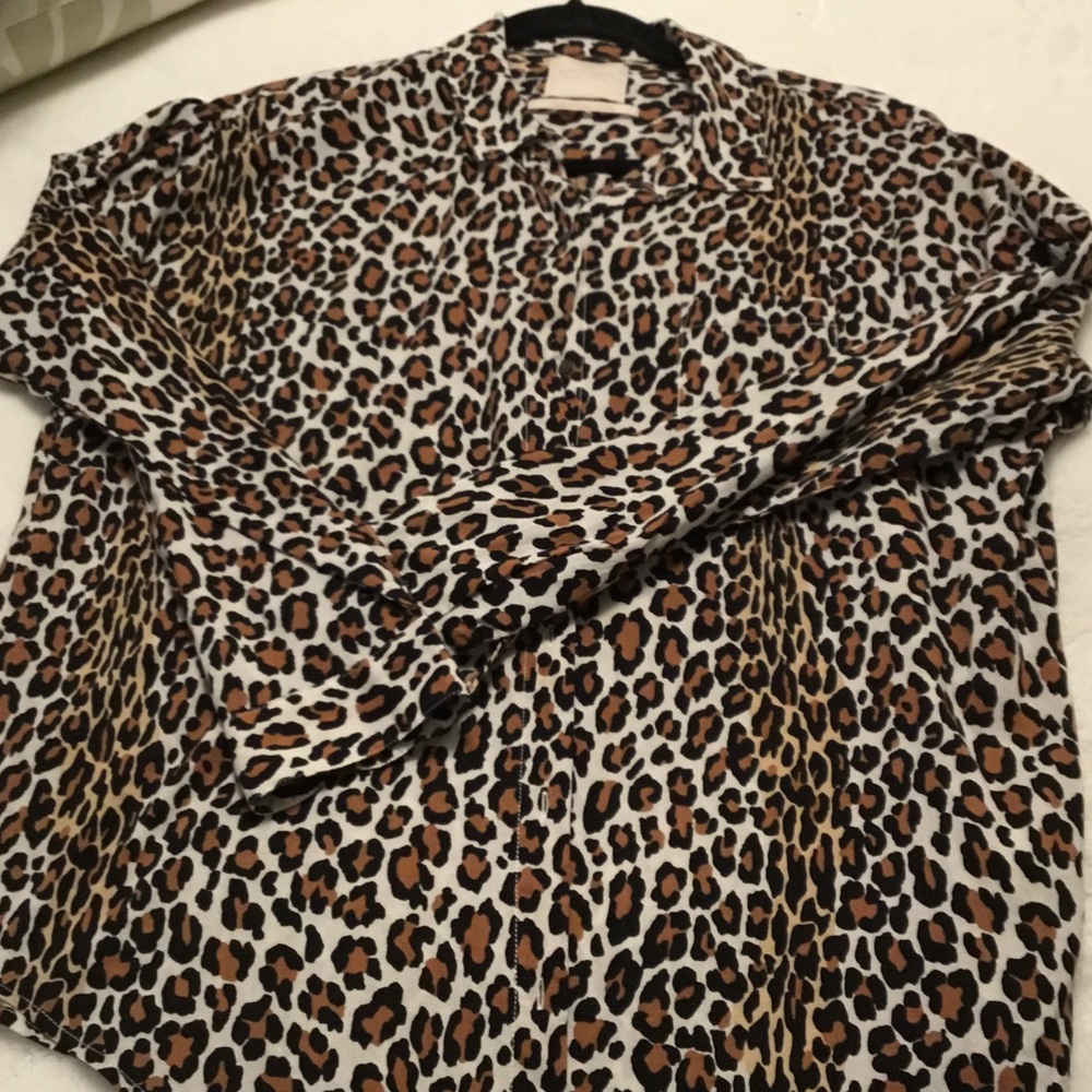 Scotch & Soda Leopard Print Button-Up Jacket - Brown/Black/White